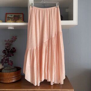 Joie Hiwalani B Midi Skirt in Summer Pink Crinkle Texture Size S